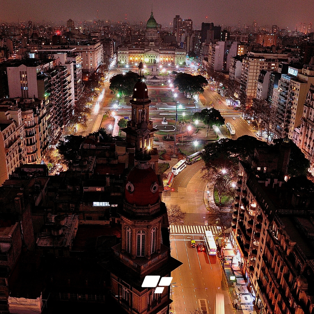Noche mágica ciudad de Buenos Aires